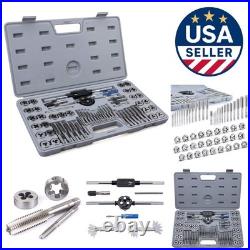 Professional-Grade 60-Piece Tap and Die Set All-Metal Tool Kit with Case