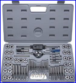 Professional-Grade 60-Piece Tap and Die Set All-Metal Tool Kit with Case