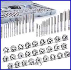 Professional-Grade 60-Piece Tap and Die Set All-Metal Tool Kit with Case