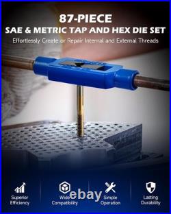 Professional Quality Tap and Die Set for Internal and External Threads