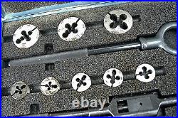 Quality Tap and Die Set Made in USA TRW Greenfield 1/4 to 1 With Wrenches