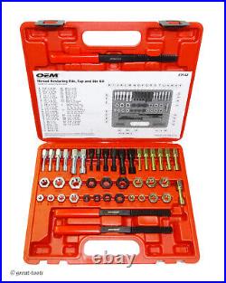 RETHREADING TAP AND DIE SET thread restoring file kit, repairs damaged threads