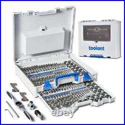 Ratcheting SAE Metric TAP & Die Set Standard with Drill Bit Combo 127 Pcs