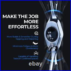 Ratcheting SAE Metric TAP & Die Set Standard with Drill Bit Combo 127 Pcs