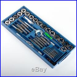 SAE Tap and Die 40pc Set Standard Tapping Threading Chasing Storage Case