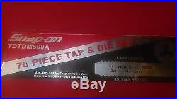 SNAP-ON TDTDM500A 76PC COMBINATION TAP AND DIE SET IN CASE SAE & METRIC