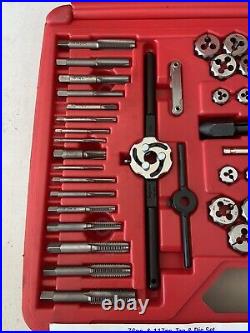 SNAP-ON TDTDM500A 76pc Combination Tap & Die Set-MOST PIECES UNUSED! FREE SHIP