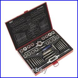 Sealey 40pc Tap and Die Set Split Dies Metric Thread Cutting Tool M3 M12 Steel