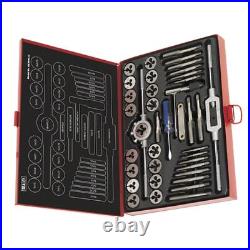 Sealey 40pc Tap and Die Set Split Dies Metric Thread Cutting Tool M3 M12 Steel
