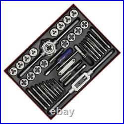 Sealey 40pc Tap and Die Set Split Dies Metric Thread Cutting Tool M3 M12 Steel