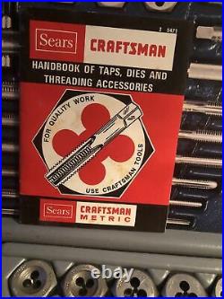 Sears Craftsman Tap & Die Set 76 Pieces Metric & Standard