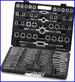 Segomo Tools 110 Piece Hardened Alloy Steel SAE Tap And Die Threading Tool Set
