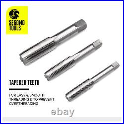 Segomo Tools 110 Piece SAE Tap And Die Threading Tool Set With Cutting Fluid