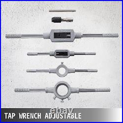 Set Tap Die Metric Tool With Case Steel Tungsten Combination Titanium 110-Pcs New