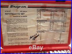 Snap-On 42 pc Master Rethreading Tap and Die Set RTD42