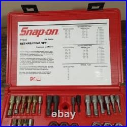 Snap On RTD48 Tap & Die Rethreading Set Threading Tool Red Hard Case Incomplete