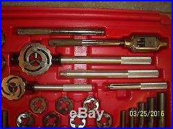 Snap-On SAE 25 Piece Tap and Die Set Nice Free Shipping