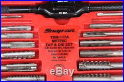Snap On TDM117A 41 Piece Metric Tap and Die Set 2 PCS Missing