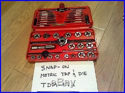 Snap On TDM-117A Metric Tap and Die Set 3 mm TO 12 mm