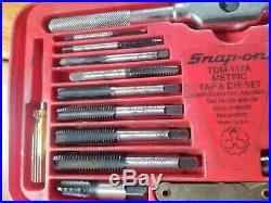 Snap-On Tool USA Quality TDM-117A Metric Tap and Die Set Thread Repair and Cut