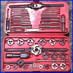 Snap On Tools 41pc TDM-117A Metric Tap & Die Set MM thread wrench pipe kit case