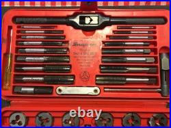 Snap On Tools 42 Pc Tap & Die Set TD-2425 Complete with Double Hex Adjustable Dies