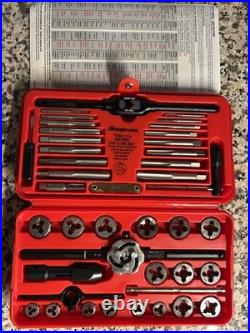 Snap-On Tools Excellent 41 Piece Metric Tap and Die Set TDM-117A Ships FREE