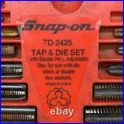 Snap-On Tools Metric Tap & Die Set 41 Pieces TD-2425 Missing 3 Pieces