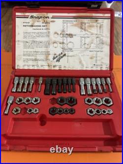 Snap On Tools RTD42 Tap & Die Rethreading Set in Case Threading Tool InComplete