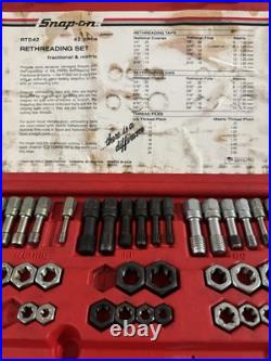 Snap On Tools RTD42 Tap & Die Rethreading Set in Case Threading Tool InComplete