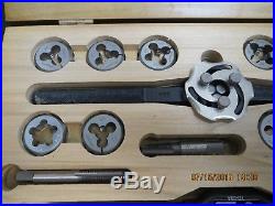 Snap On tap and die set 1/4 1/2 TD 2400A WOOD CASE
