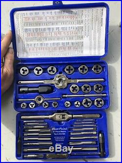 Snap on 41 pc Metric Tap and Die Set (Blue-Point)