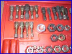 Snap on RTD48 46 Pc Fractional / Metric Rethreader Set with Case MISSING 2 PIECES