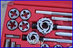 Snap-on TD9902B 25 pc US Tap and Die Set VERY NICE 1/2-1 NF and NC threads