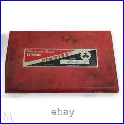 Snap-on TDTDM500 76-Piece Tap & Die Set Metric/SAE Red Case Mixed Vintage Tools