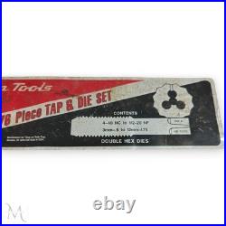 Snap-on TDTDM500 76-Piece Tap & Die Set Metric/SAE Red Case Mixed Vintage Tools