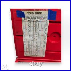 Snap-on TDTDM500 76-Piece Tap & Die Set Metric/SAE Red Case Mixed Vintage Tools