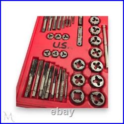 Snap-on TDTDM500 76-Piece Tap & Die Set Metric/SAE Red Case Mixed Vintage Tools