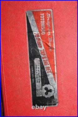 Snap-on TOOLS TDTDM500 76 PC Tap & Die Set READ INSIDE MSSING PIECES