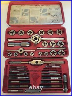 Snap-on Tap And Die Set Standard TD-2425 One Piece Missing One Piece Broke