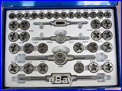 TAP AND DIE METRIC SET 110 Pc ENGINEERS PRO KIT Screw Bolt Cutter Metal Case