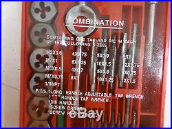 TAP AND DIE Set 80 piece SAE & METRIC withCases Screw Extractor Remover