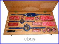 Tap And Die Set British Standard Whitworth- Boxed Complete Bsw 1/4 3/4 Alps