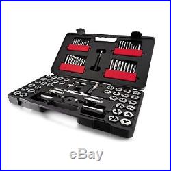 Tap And Die Set Metric SAE Threads Repair Tool Damaged Nuts Bolts Extractor 75pc