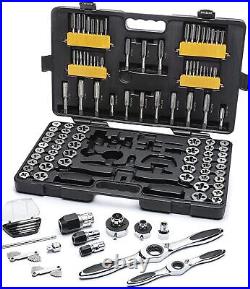 Tap & Die Sets 114 Pc. SAE/Metric Ratcheting Tap and Die Set 82812