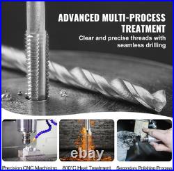 Tap and Die Set, 110-Piece Include Metric Size M2 to M18, Bearing Steel Taps and