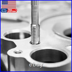 Tap and Die Set 116-Piece Include Metric and SAE Size Bearing Steel Taps