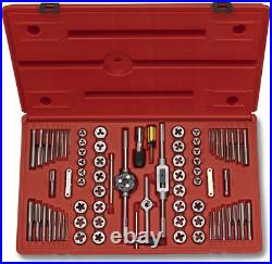 Tap and Die Set 76 Piece Threading Tool Standard Hexagon T Type Wrench