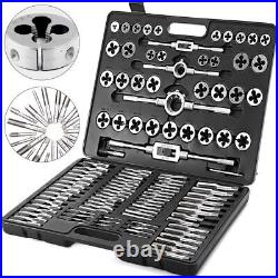 Tap and Die Set 86PCS110PCS Titanium Hand Threading Tool with Wrench Screwdriver