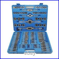 Thread Tap And Die Wrench Kit Tap Die Set Hand Threading Tools 110PCS/Set